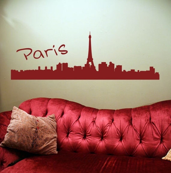 Paris France City Skyline Decal Sticker Eiffel Tower Sexy Graphic Art Big