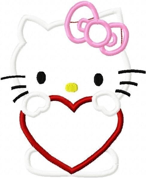 hello kitty love heart. Hello Kitty Holding Heart