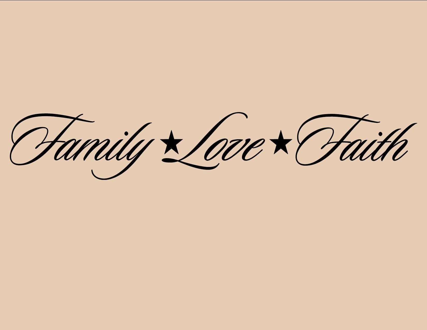 quotes about family love. FAMILY LOVE FAITH Vinyl Wall