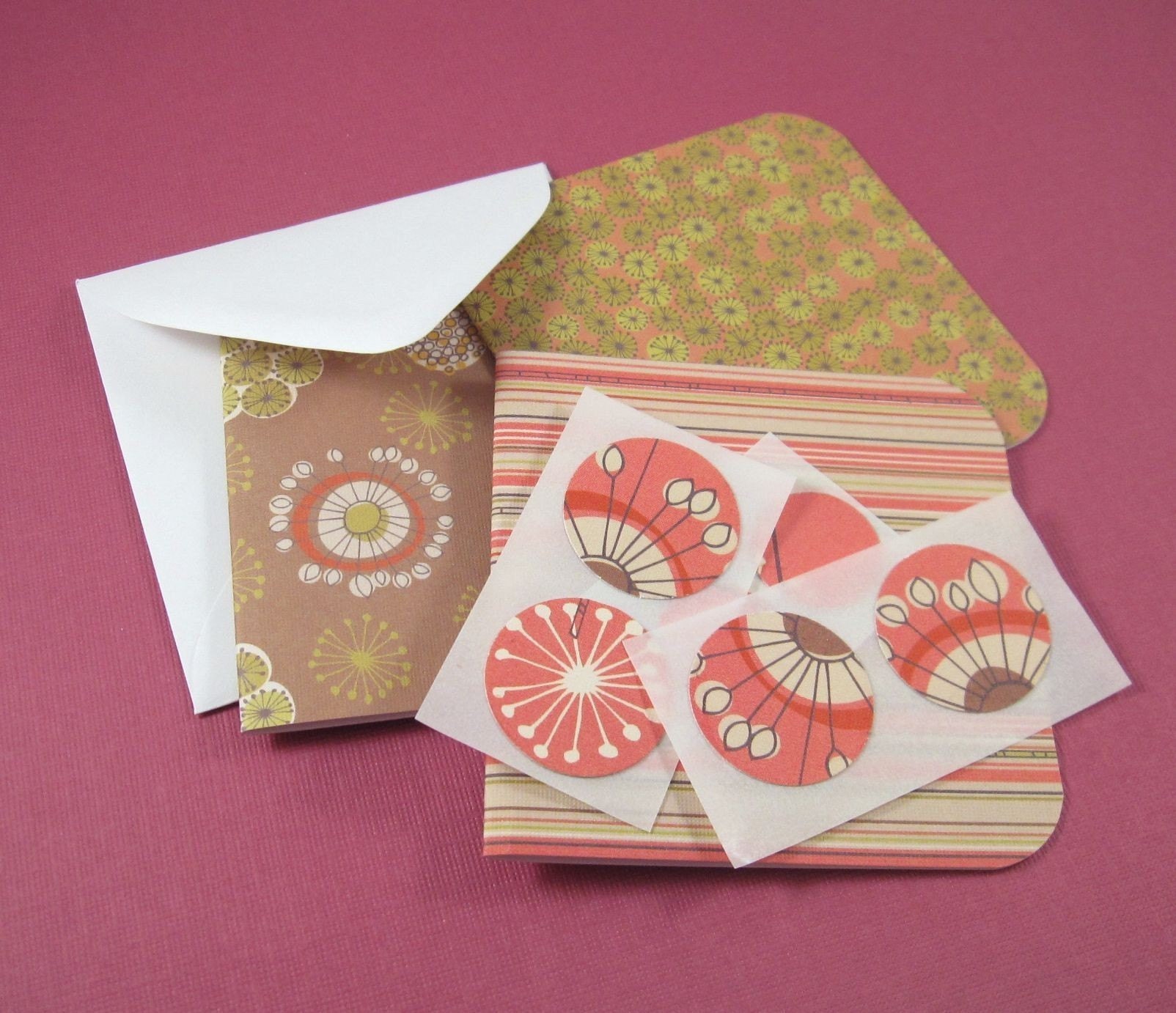 Pinky. . . Set of 6 Small Notecards, Envelopes and Stickers