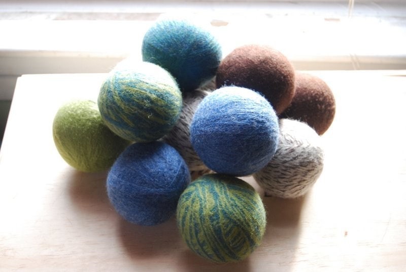 Recycled Wool Dryer Balls-3 pack (FREE SHIPPING)