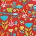 Fat quarter - Erin McMorris Park Slope Poppy Dot Floral in Orange cotton quilt fabric - retired