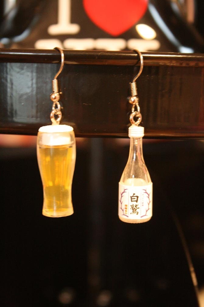 Sake or Beer earrings