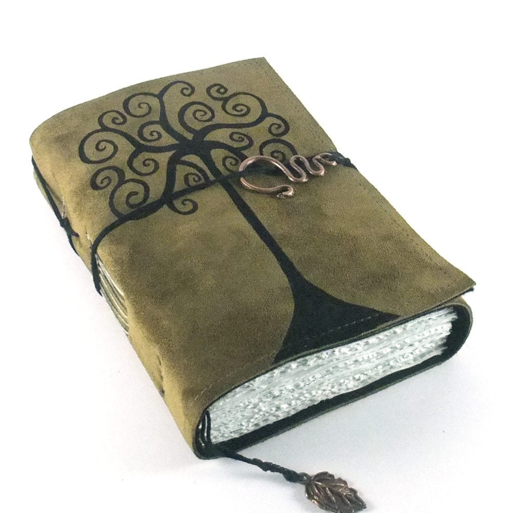 Swirl Tree - Leather Journal, Notebook, Diary