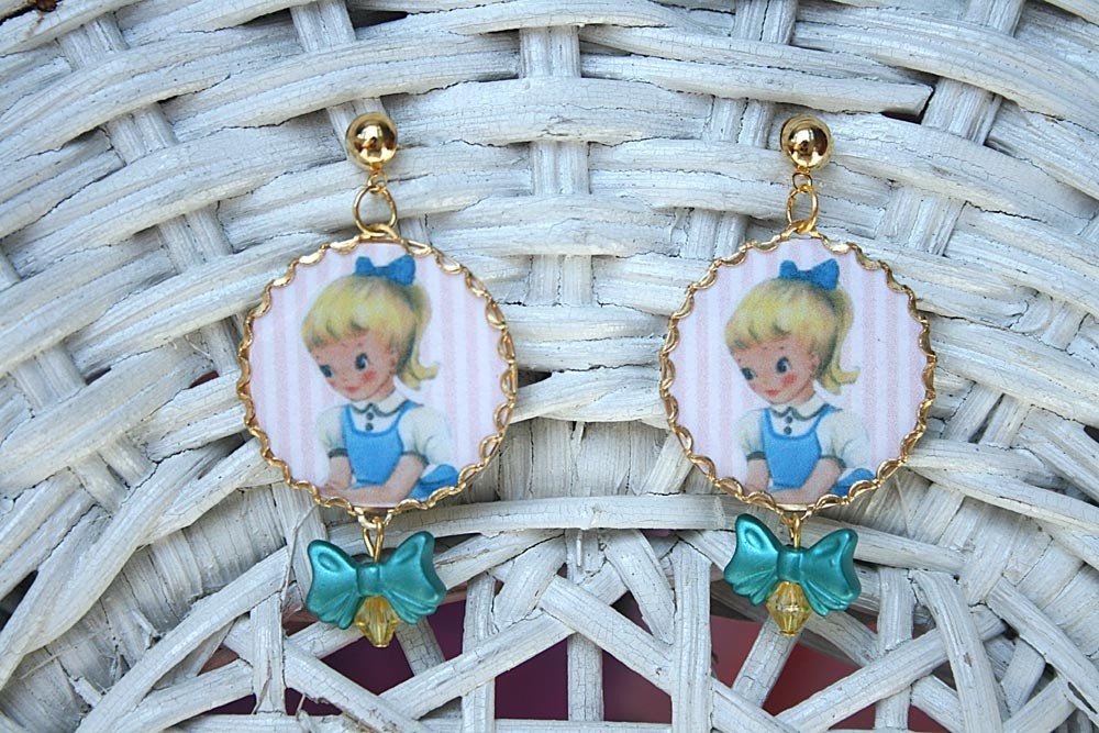 Alice in Wonderland earrings