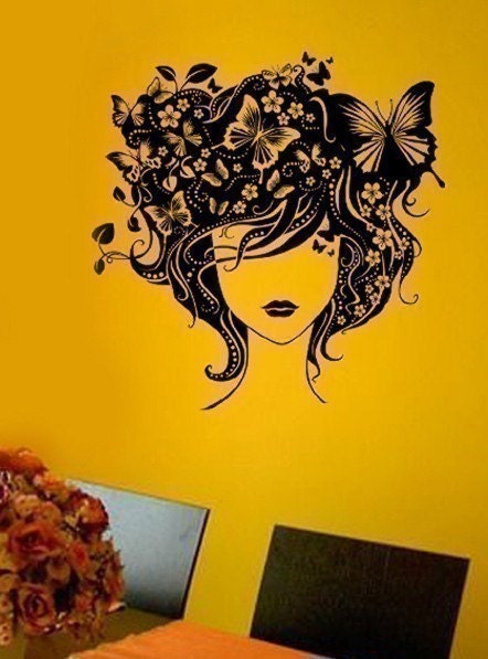 NEW DESIGN  Wall Art Home Decors Murals Vinyl Decals Stickers--Butterfly Girl