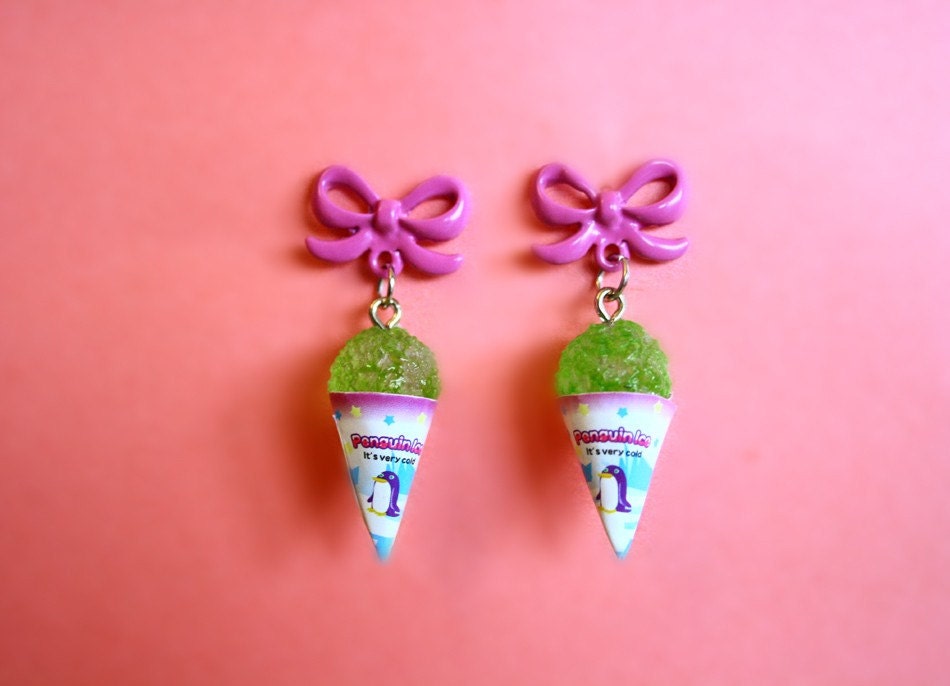 Snow cone ice earrings