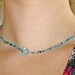 turquoise choker with lampwork hearts