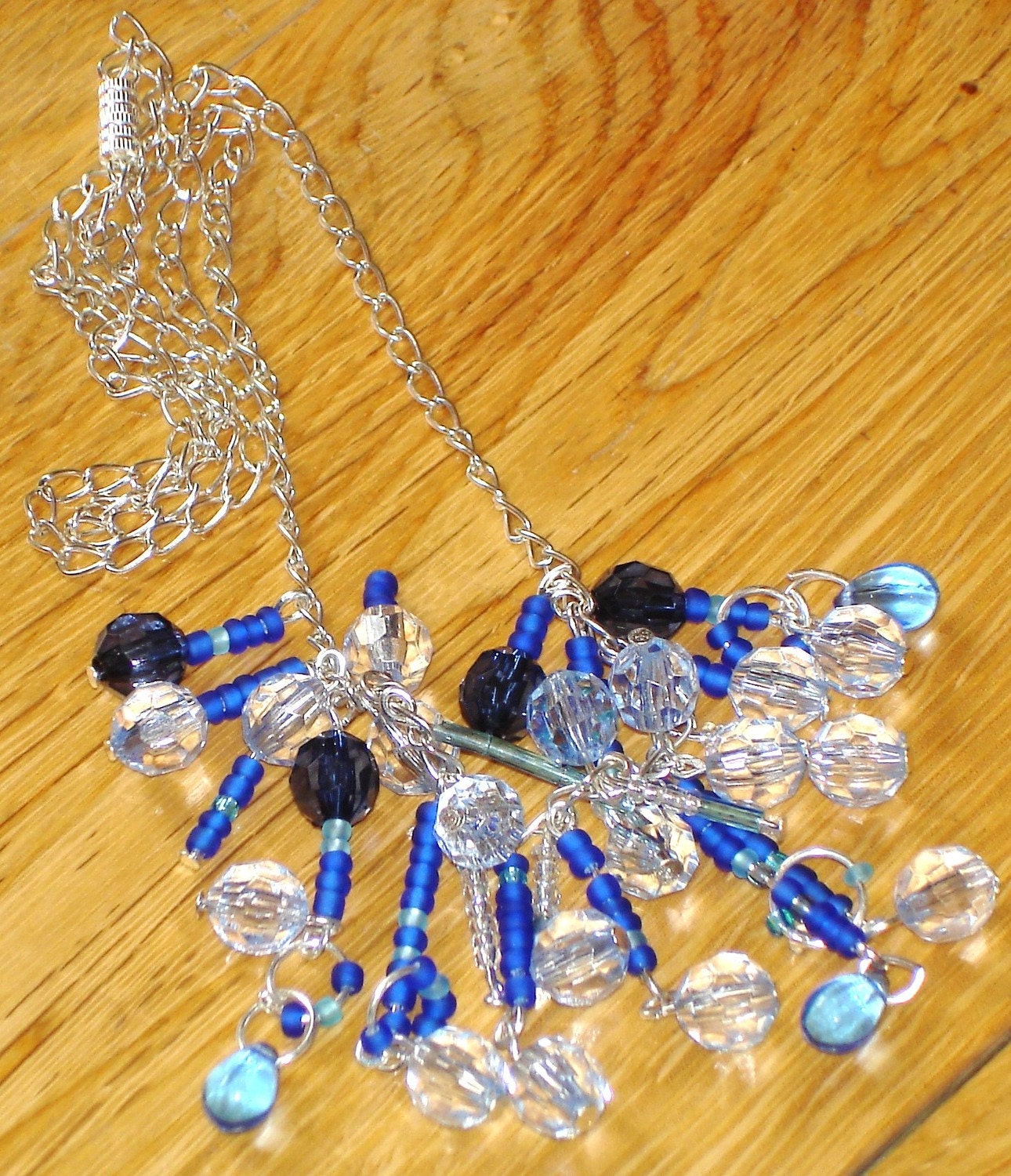 City scape necklace (blue)