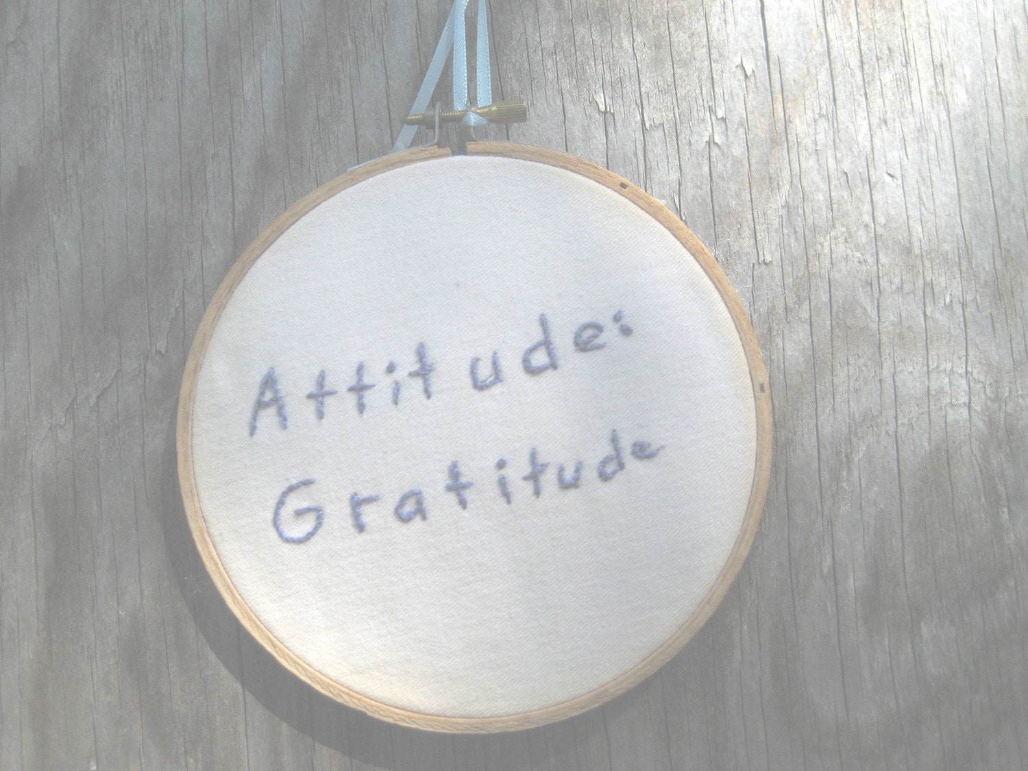 Hand Embroidery  Attitude of Gratitude