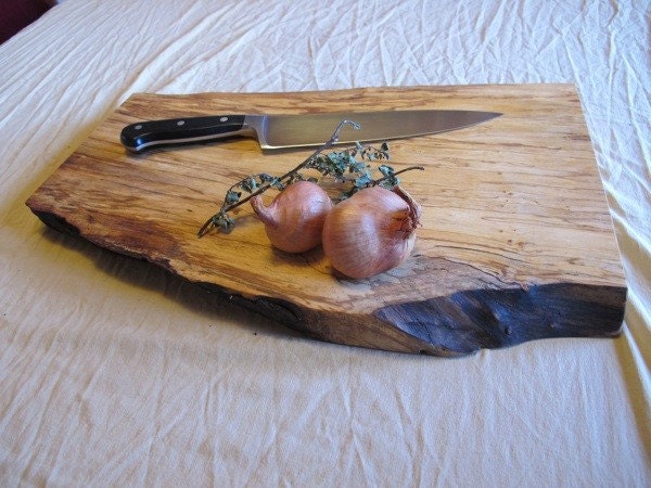 Natural Edge Salvaged Spalted Maple Cutting Board/Serving Platter