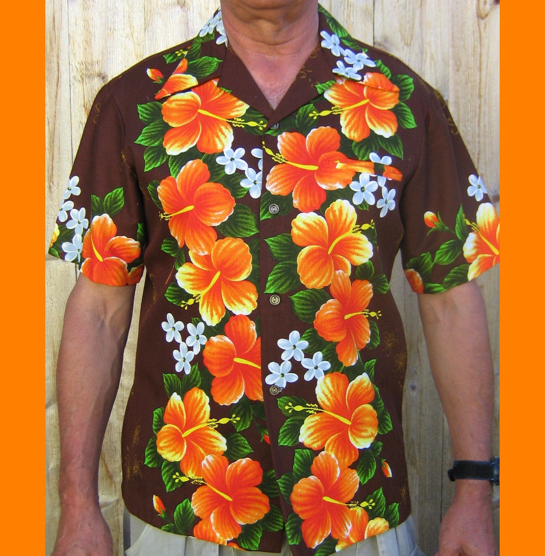 RETRO COOL Vintage 60s Hawaiian Shirt Large L 