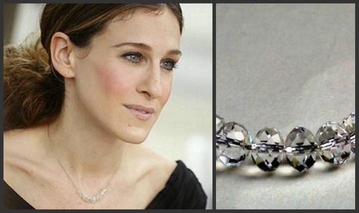 Lola's Glimmering Eyes Collection- Crystal Rondelles Earrings Necklace and Bracelet Set