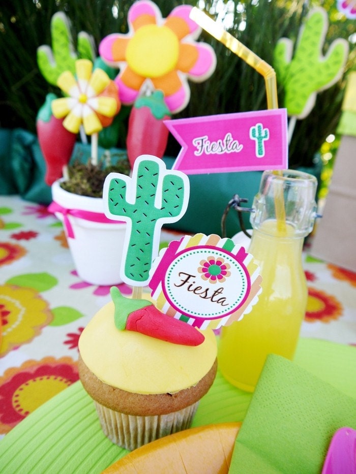 Mexican Fiesta Party Complete Printable Collection - Personalized by US with your NAME and AGE