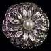 Vintage Silvertone Flower with Pearl Lieba USA Scarf Clip
