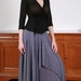 POLA Romantic pale violet long skirt with two layers