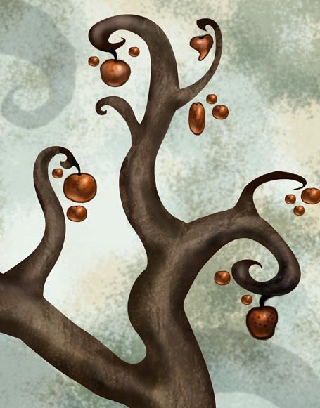 Brown Tree Fantasy Art Print