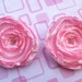 2 Light Pink Fabric Flower Accessory Clips for Shoes, Purses, Clothes and More