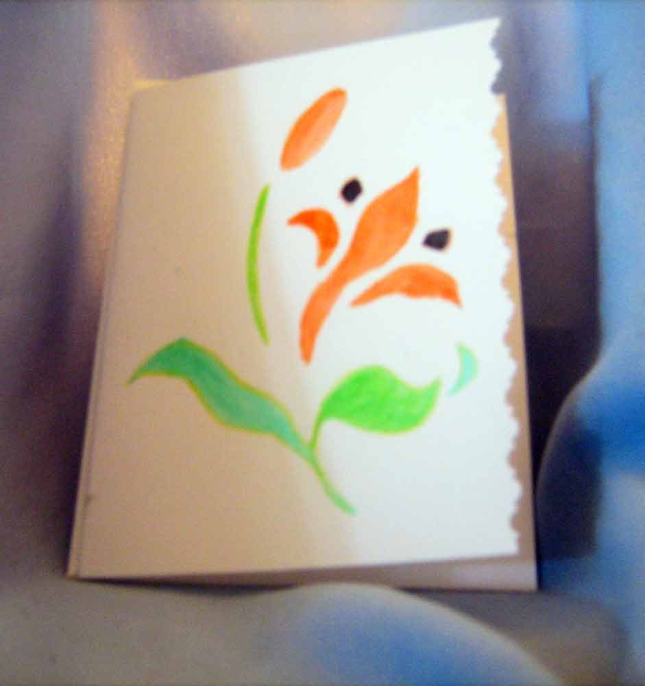 Birthday Card with Lilies