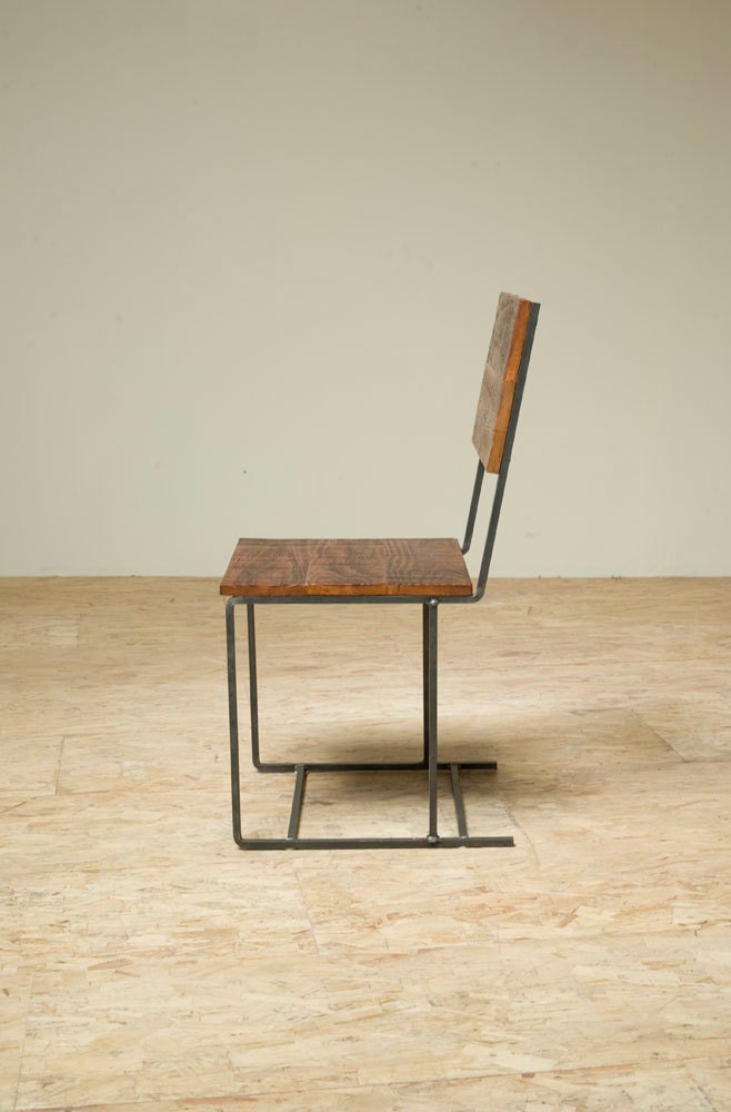 Reclaimed Douglas Fir and Recycled Iron Steel 'Mt Whitney' Chair