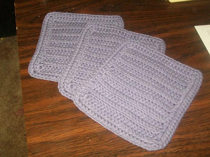 Washcloths Set of 3 in  Country Mauve
