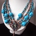 Turcq Odalisque - one of a kind necklace in turquoise and copper colors