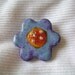 Blue Flower Pin by Bunny