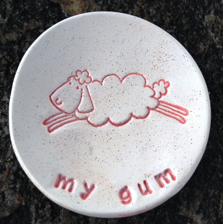 Lil' Dish - my gum with a sheep in pink
