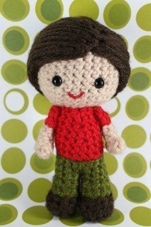 Crochet Pattern- Scott, an amigurumi little boy doll