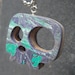 Recycled Skateboard Skull Pendant Necklace