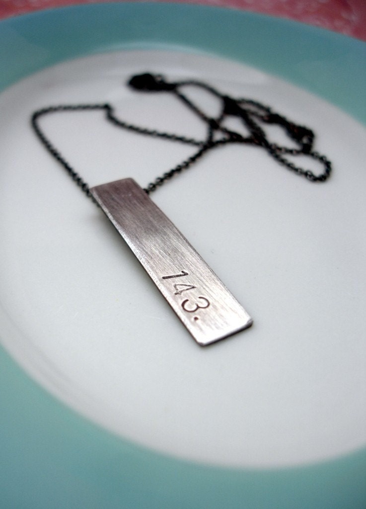 143 I Love You. 143 (I Love You)- Necklace.
