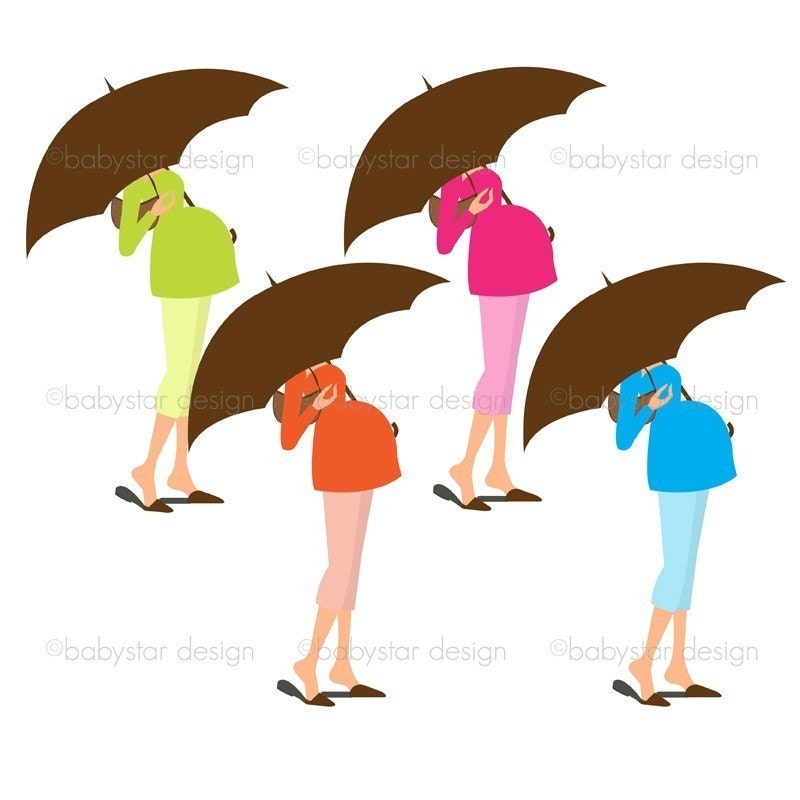 clip art umbrella. CLIP ART - Umbrella Mom