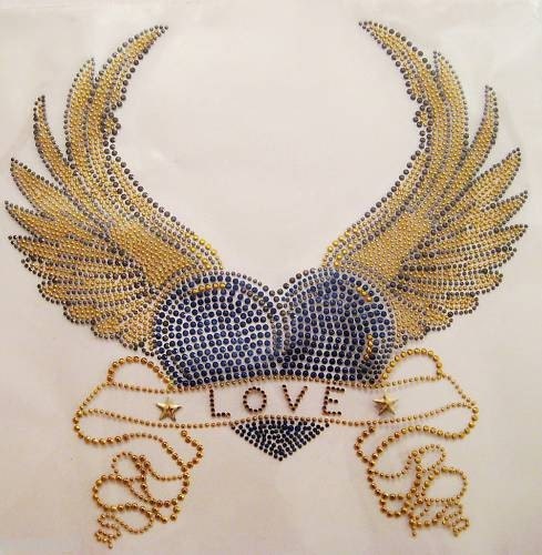 love heart angel wings. LARGE ANGEL WINGS HEART LOVE