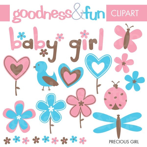 baby girl clip art. Digital Clipart - Precious