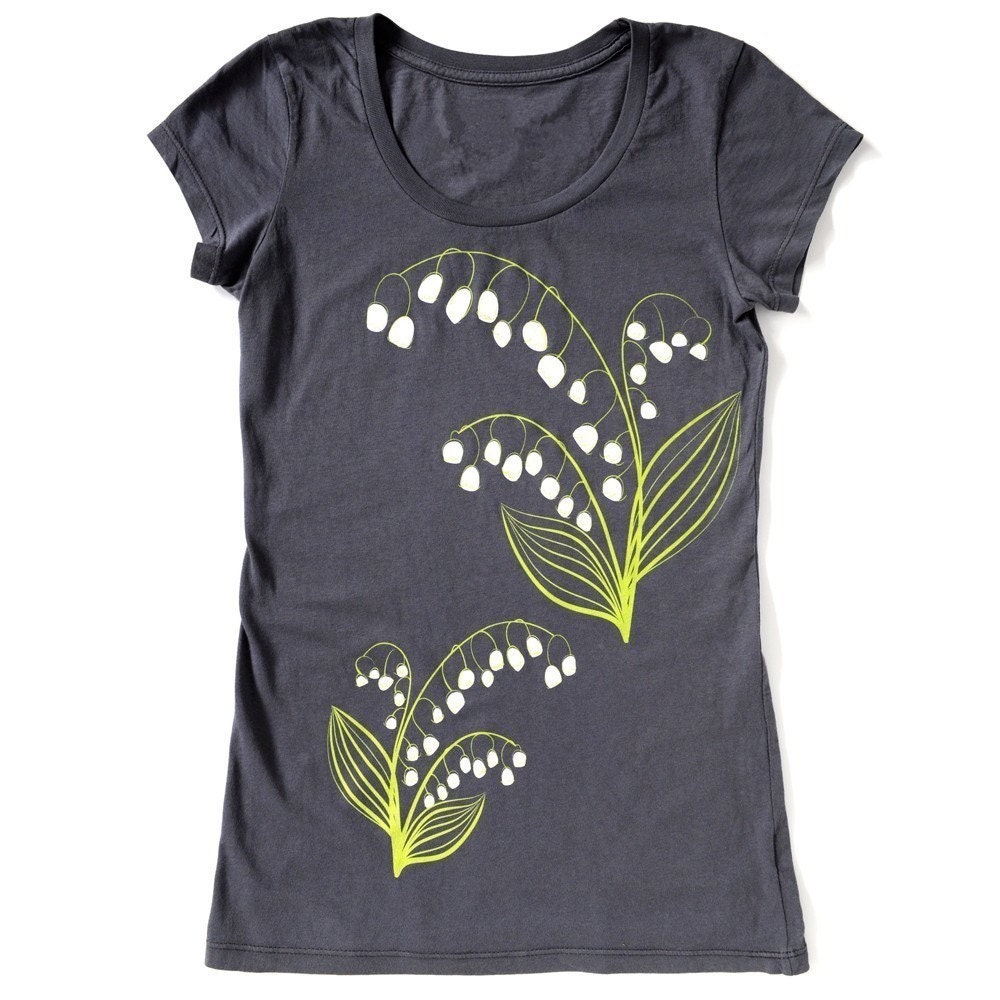 Lily of the Valley T-Shirt Slate Grey