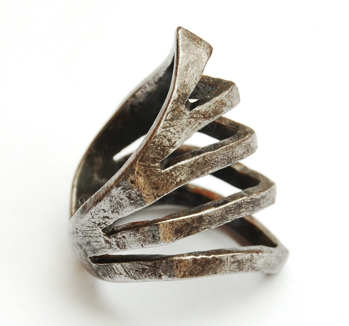 Ribcage iron ring by blindspotjewellery at Etsy