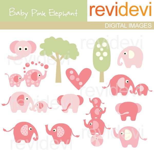 baby elephant clip art. Baby Pink Elephant 07227