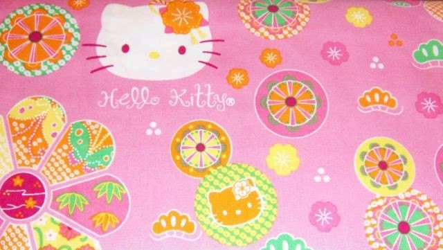 hello kitty fabric by the yard. Hello Kitty Fabric - Kaleidoscope Pink, 1 yard. From DollyMomma