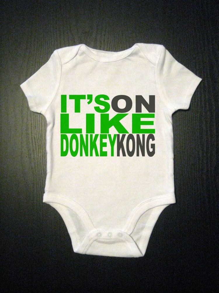 Its On Like Donkey Kong, Funny, sayings, 100% cotton, onesie, bodysuit, baby 