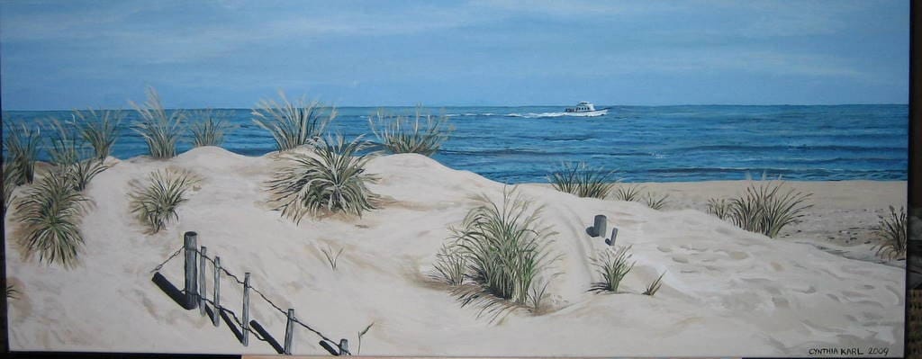 I painted the Manasquan Beach (New Jersey) dunes while fighting cancer.