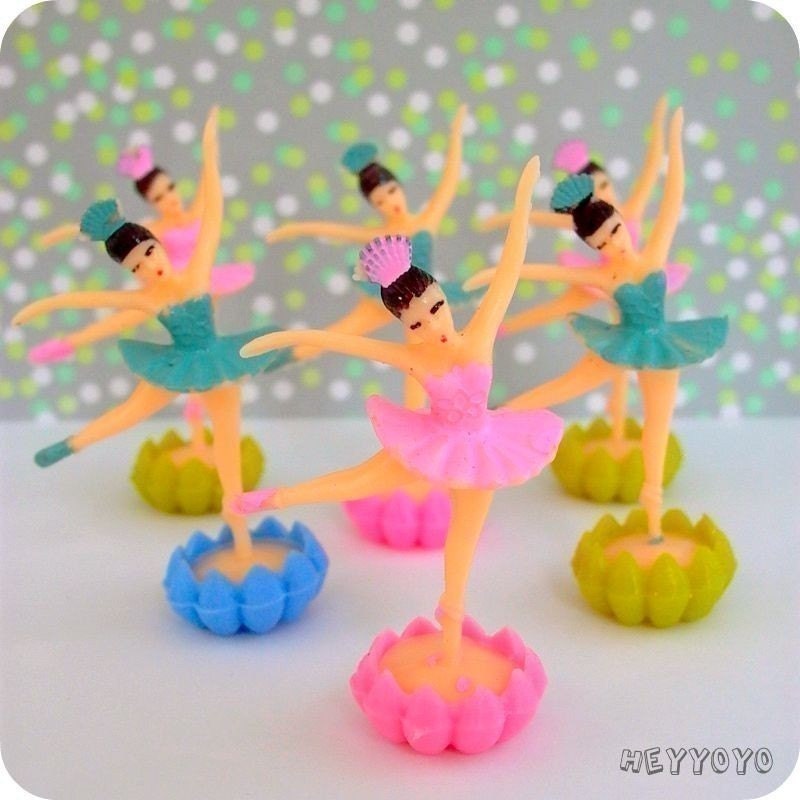 Twenty four ballerina cupcake toppers perfect for a little girl's birthday