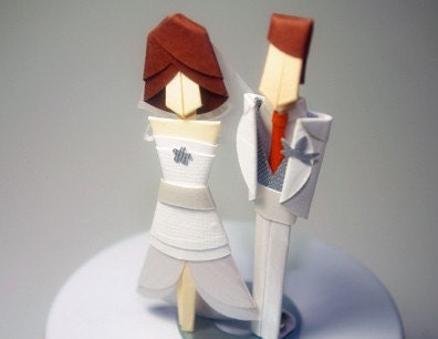Origami Wedding Cake Toppers Origami Wedding Cake Toppers
