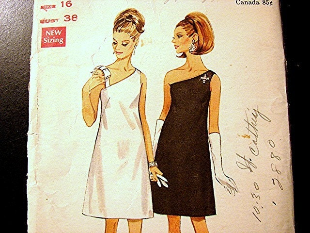 one shoulder dress sewing pattern. Dress Sewing Pattern Mod