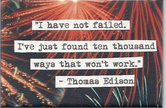 thomas edison quotes. Thomas Edison Quote Magnet. From chicalookate