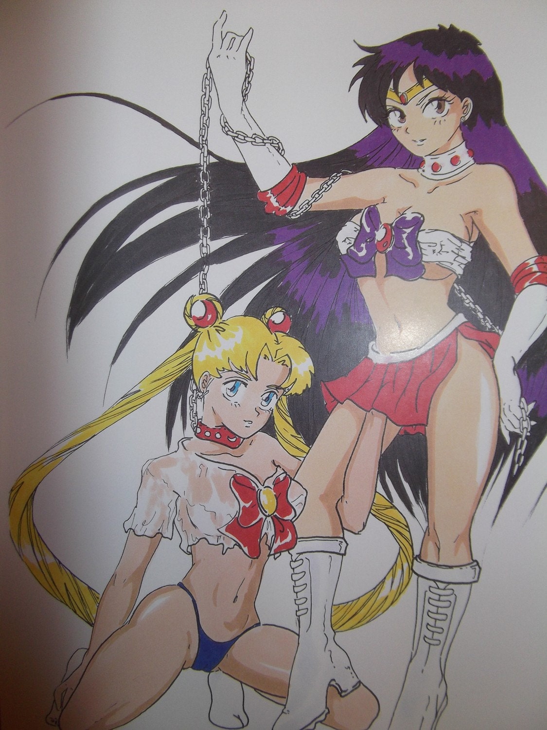 Sailor Moon and Sailor Mars Fan Art by Lillian Chen by chilchix