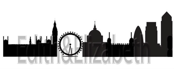 london eye skyline. London Skyline vinyl decal UK