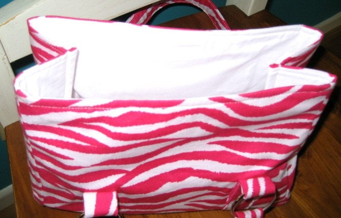 Pink and White Zebra Bag This super 
