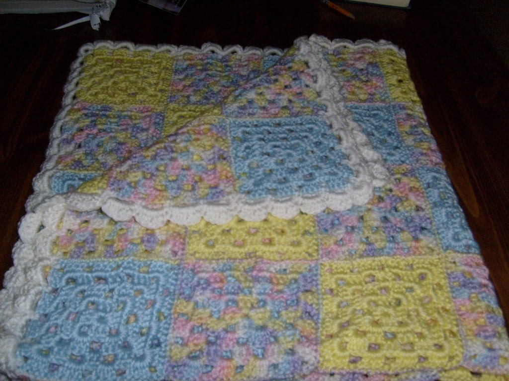 Granny Square Crocheted Baby Blanket - Better Homes and Gardens Online