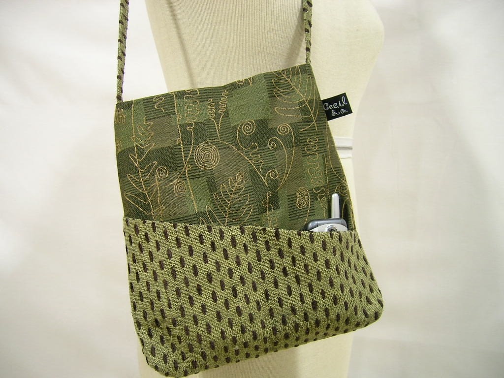 Forest green messenger bag