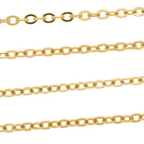 Gold Filled Cable Chain 2.5mm Wide 